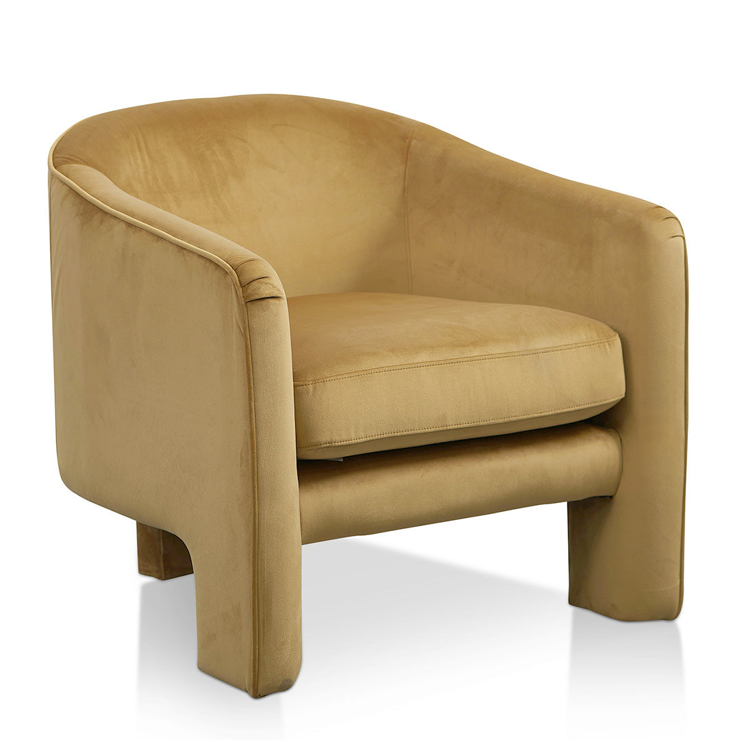 Maynard Fabric Armchair - Mustard