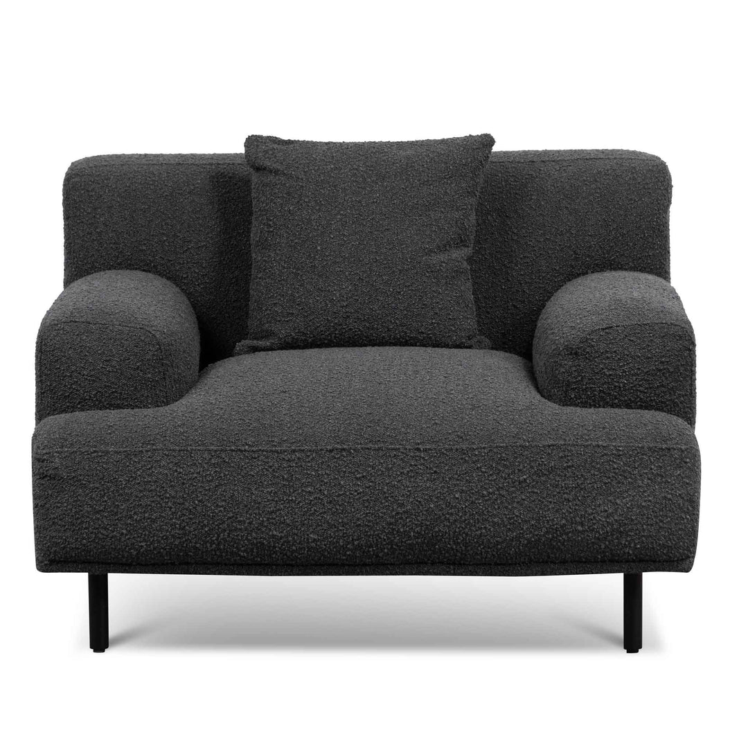 Maynard Armchair - Charcoal Boucle with Black Legs