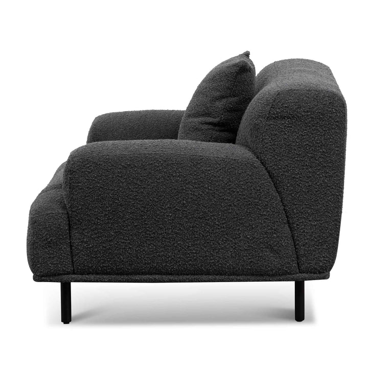 Maynard Armchair - Charcoal Boucle with Black Legs