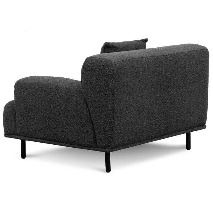 Maynard Armchair - Charcoal Boucle with Black Legs