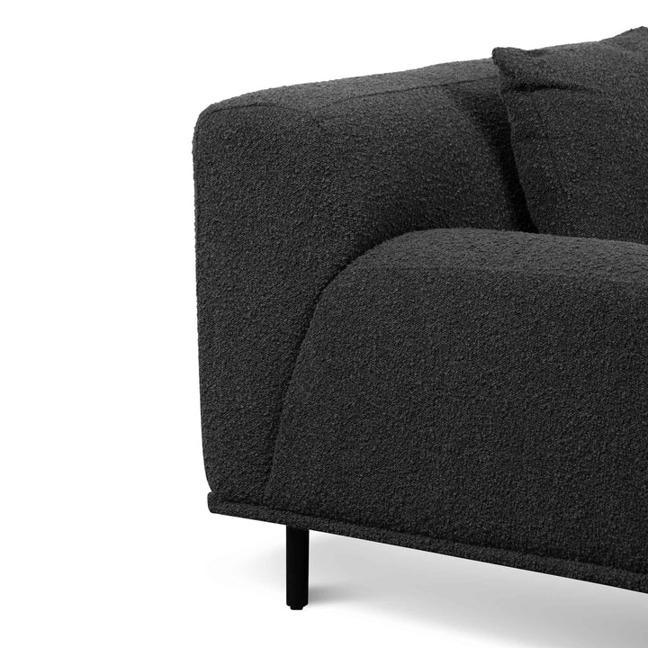 Maynard Armchair - Charcoal Boucle with Black Legs