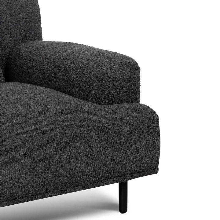 Maynard Armchair - Charcoal Boucle with Black Legs