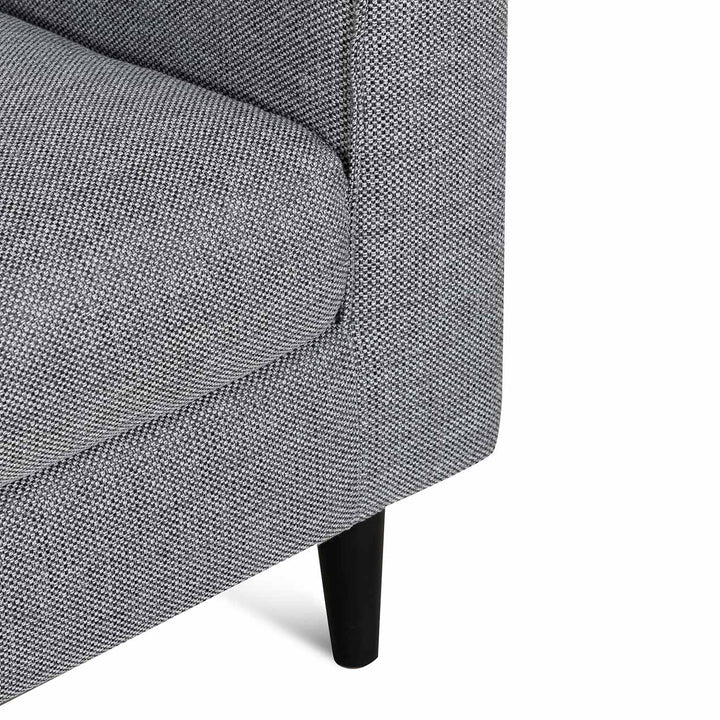 Broadway Fabric Armchair - Graphite Grey with Black Leg