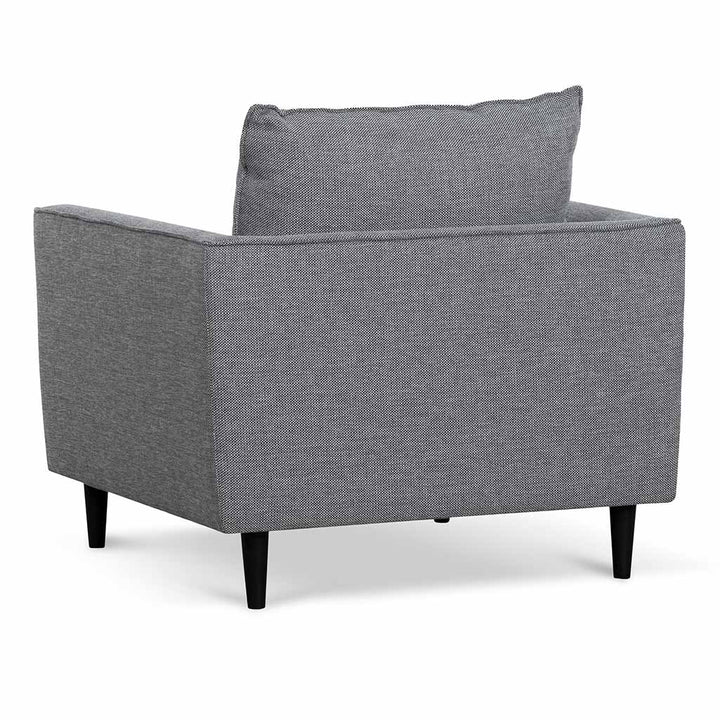 Broadway Fabric Armchair - Graphite Grey with Black Leg