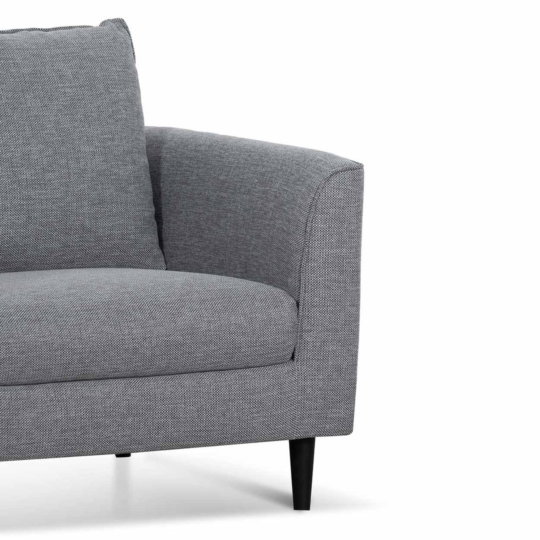 Broadway Fabric Armchair - Graphite Grey with Black Leg