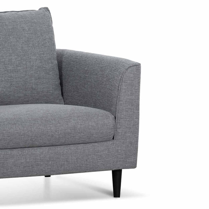 Broadway Fabric Armchair - Graphite Grey with Black Leg