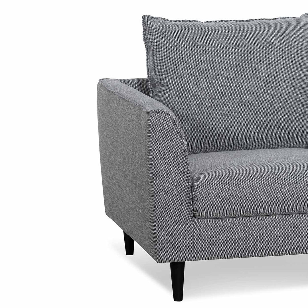 Broadway Fabric Armchair - Graphite Grey with Black Leg