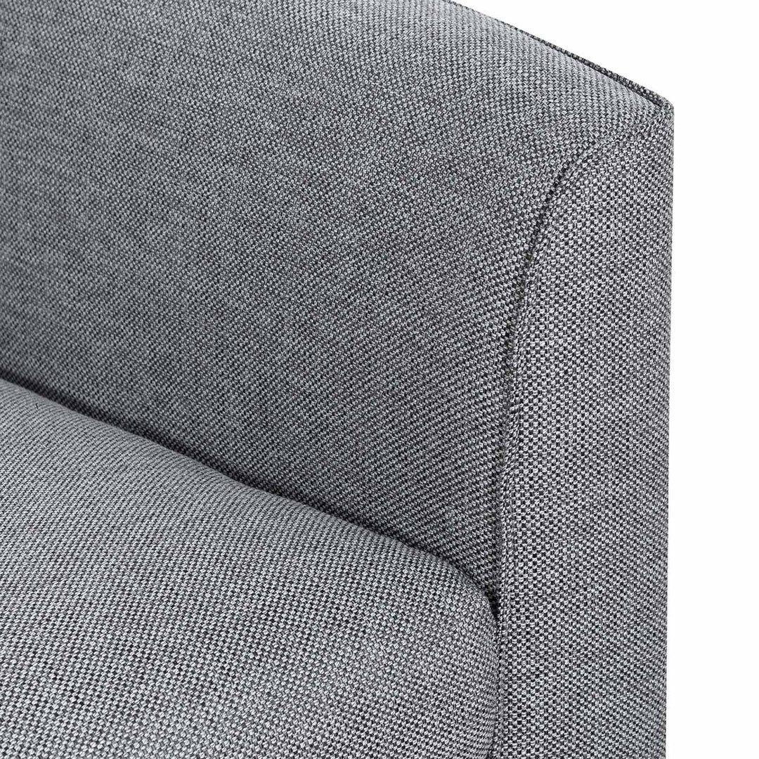 Broadway Fabric Armchair - Graphite Grey with Black Leg