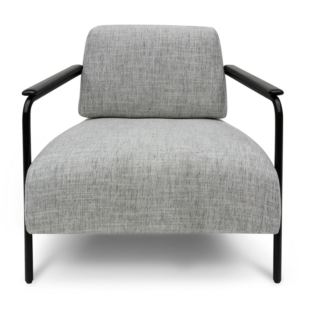 Tetbury Fabric Armchair - Light Spec Grey with Black Legs