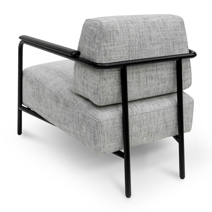 Tetbury Fabric Armchair - Light Spec Grey with Black Legs