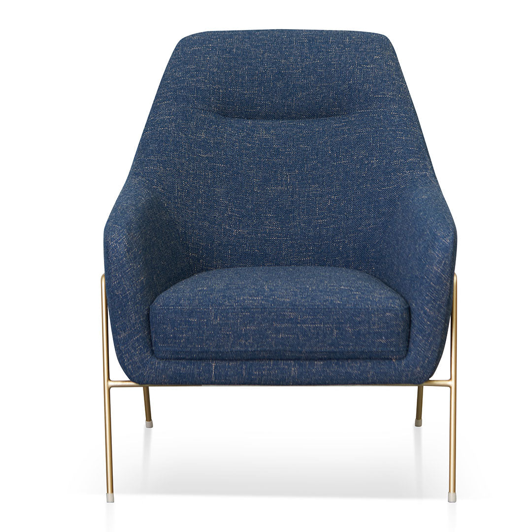 Broadway Fabric Armchair - Dark Blue