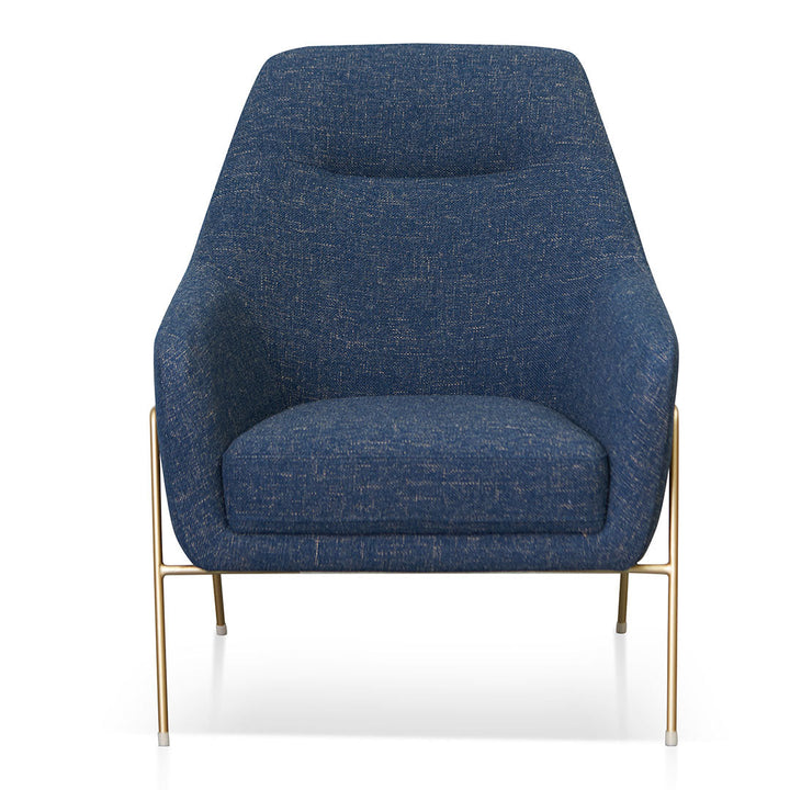 Broadway Fabric Armchair - Dark Blue