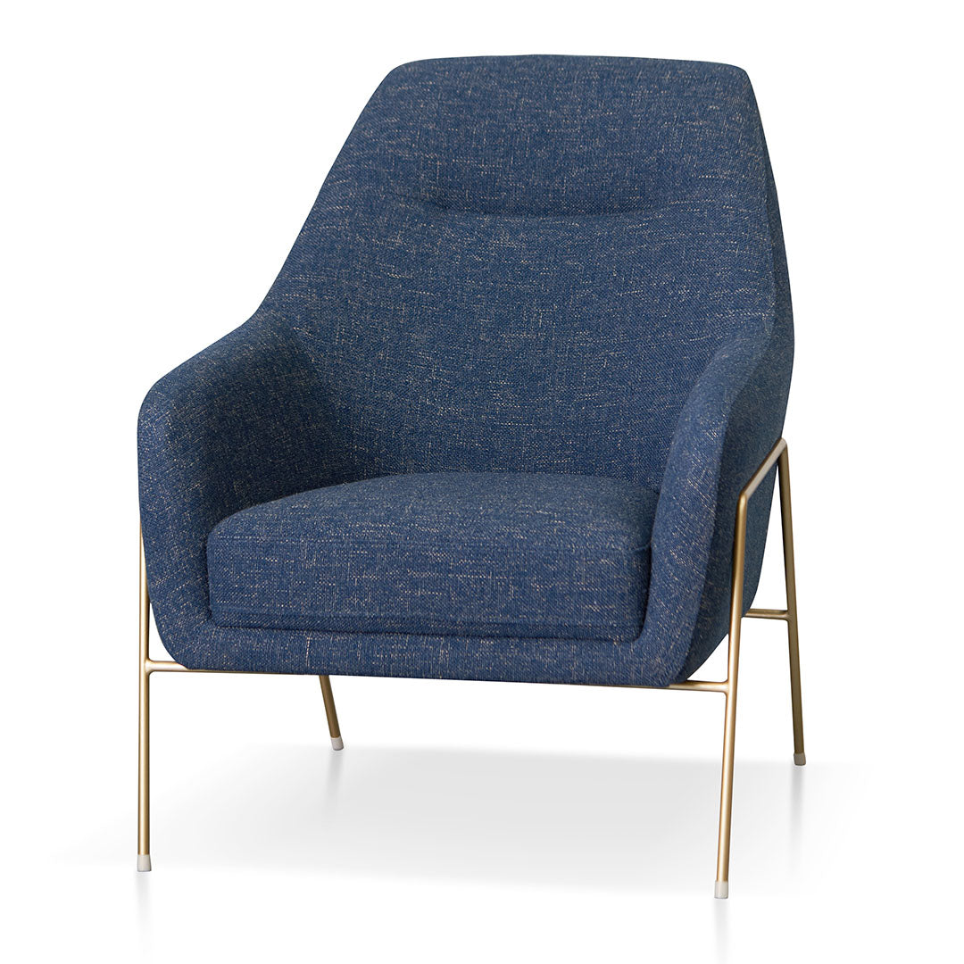 Broadway Fabric Armchair - Dark Blue