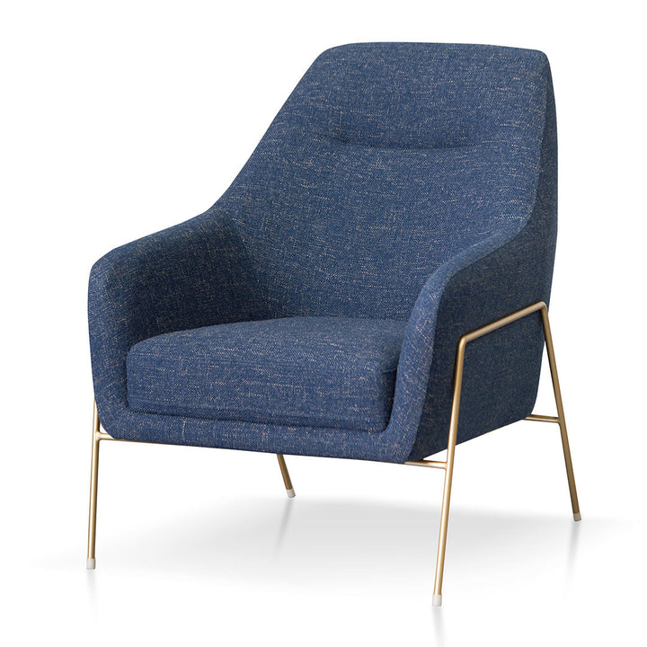 Broadway Fabric Armchair - Dark Blue