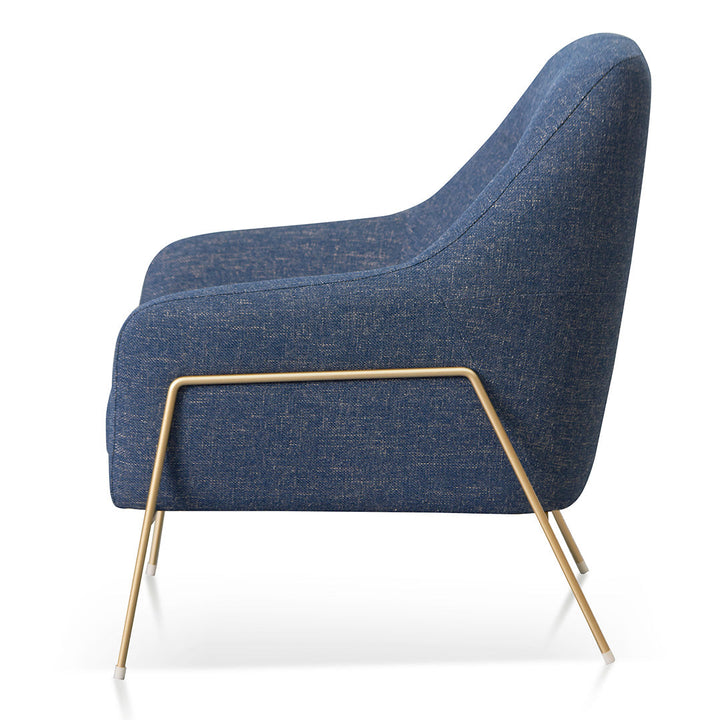 Broadway Fabric Armchair - Dark Blue