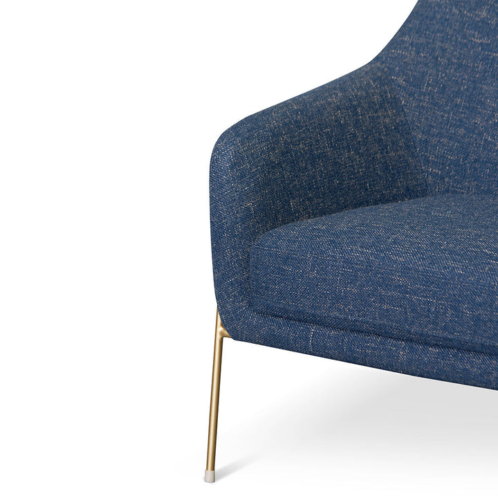 Broadway Fabric Armchair - Dark Blue