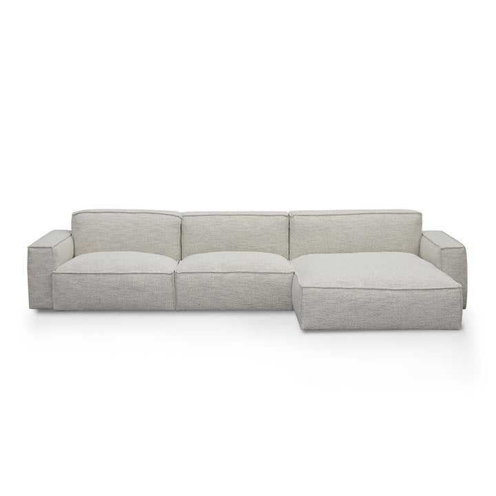 Broadway Right Chaise Fabric Sofa - Fog Grey