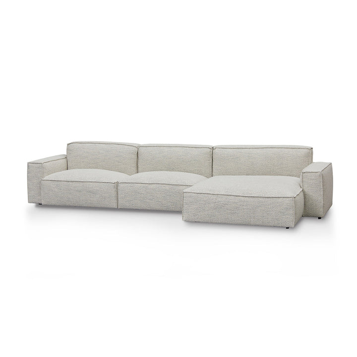 Broadway Right Chaise Fabric Sofa - Fog Grey