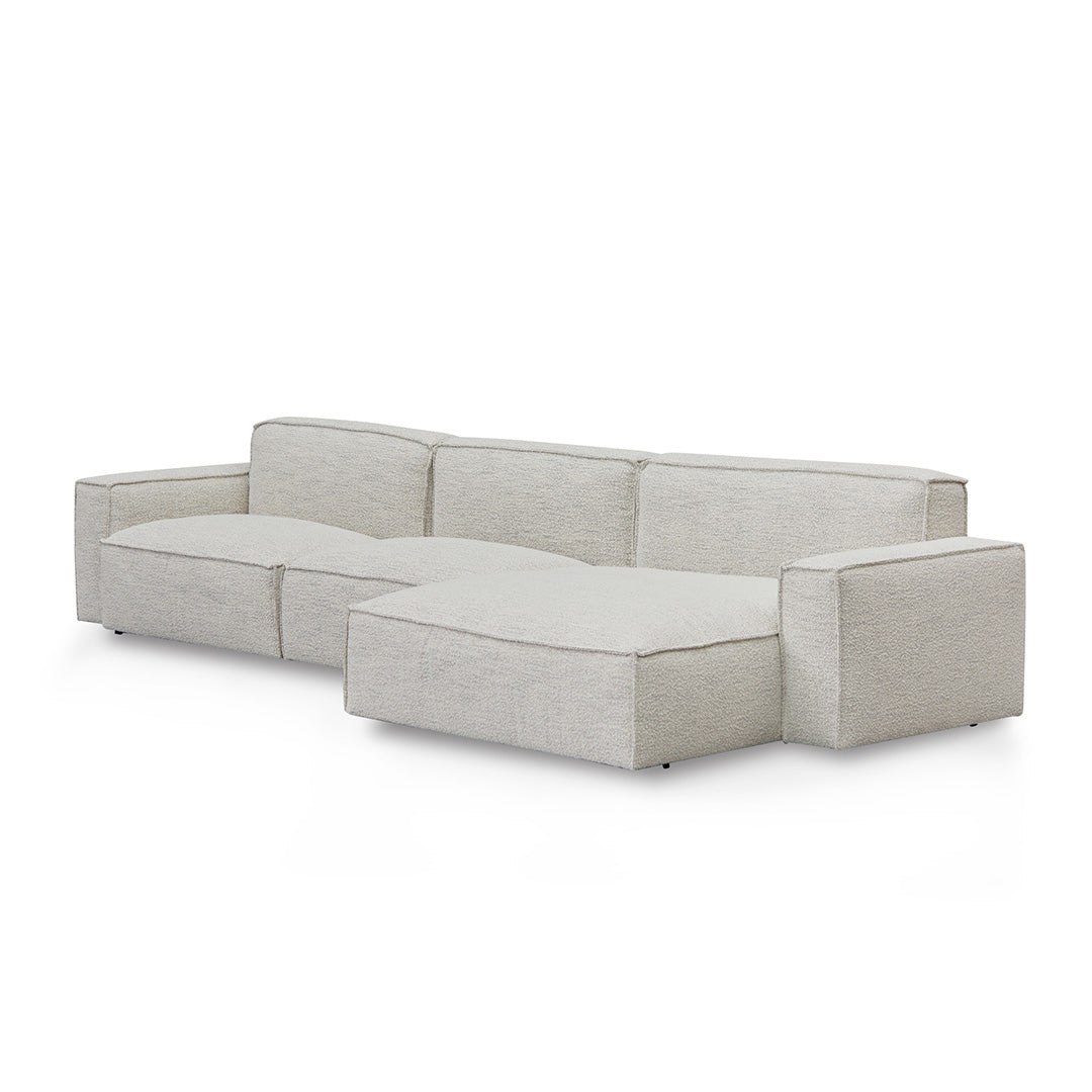 Broadway Right Chaise Fabric Sofa - Fog Grey