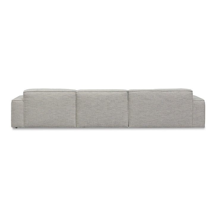 Broadway Left Chaise Fabric Sofa - Fog Grey