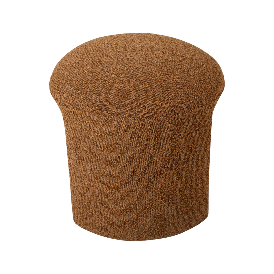 Sevenoaks Round Ottoman - Brown Boucle