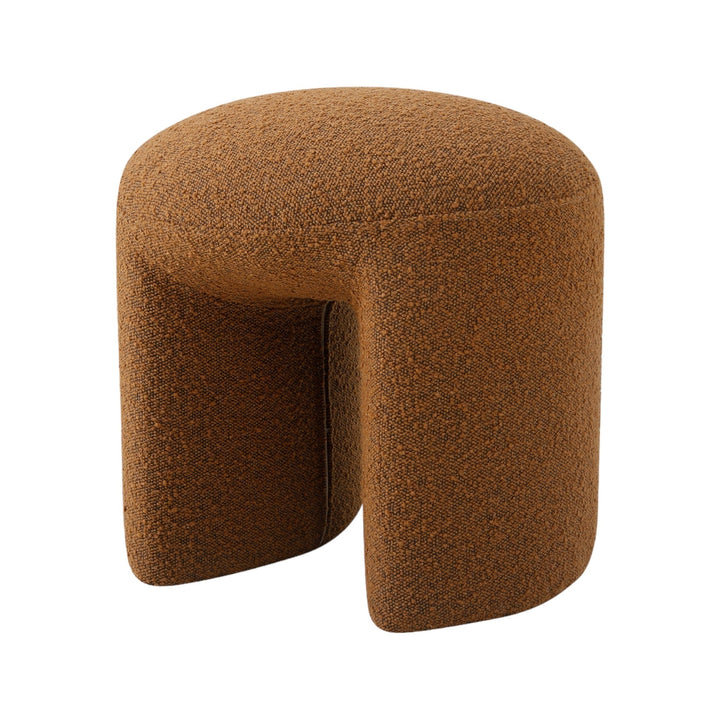 Sevenoaks Round Ottoman - Brown Boucle