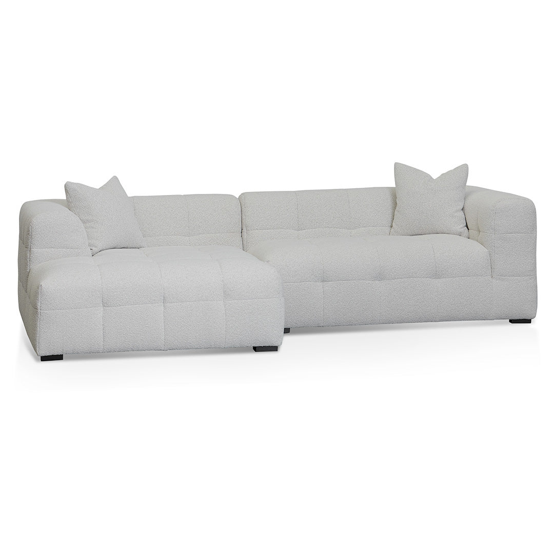 Maynard Left Chaise Sofa - Pearl Boucle