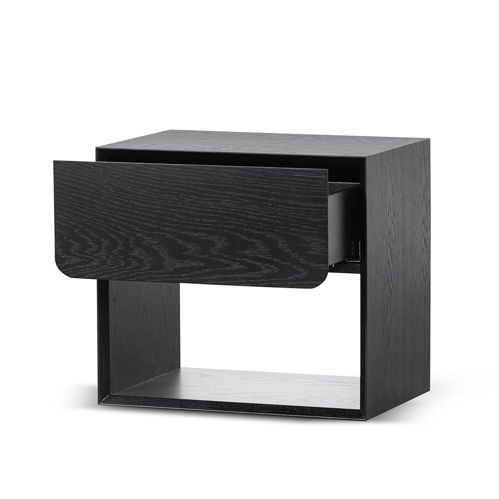 Oxford Oak Bedside Table - Black