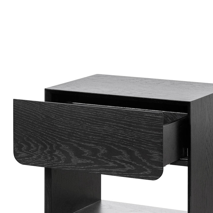 Oxford Oak Bedside Table - Black