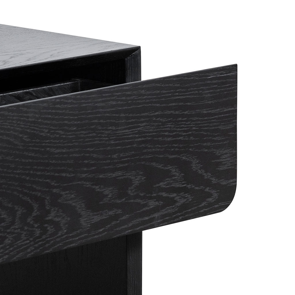 Oxford Oak Bedside Table - Black