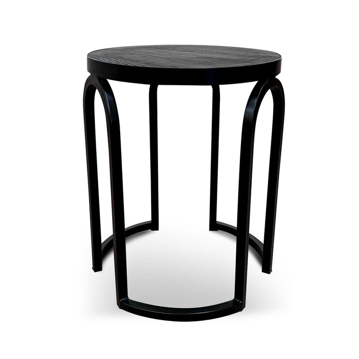 Abbotsford Oak Side Table - Full Black