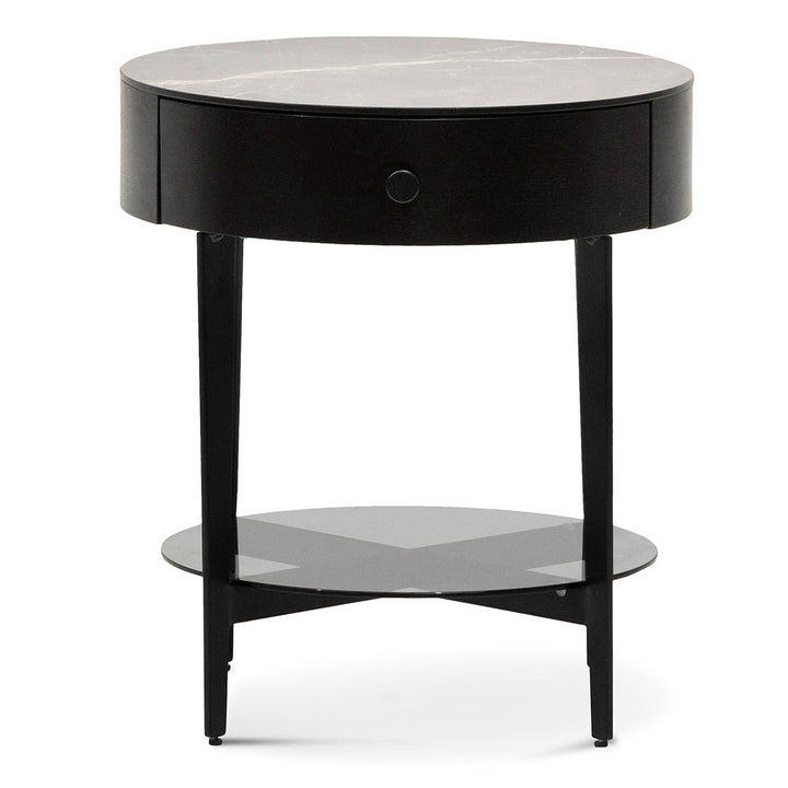 Tetbury Round Side Table - Black