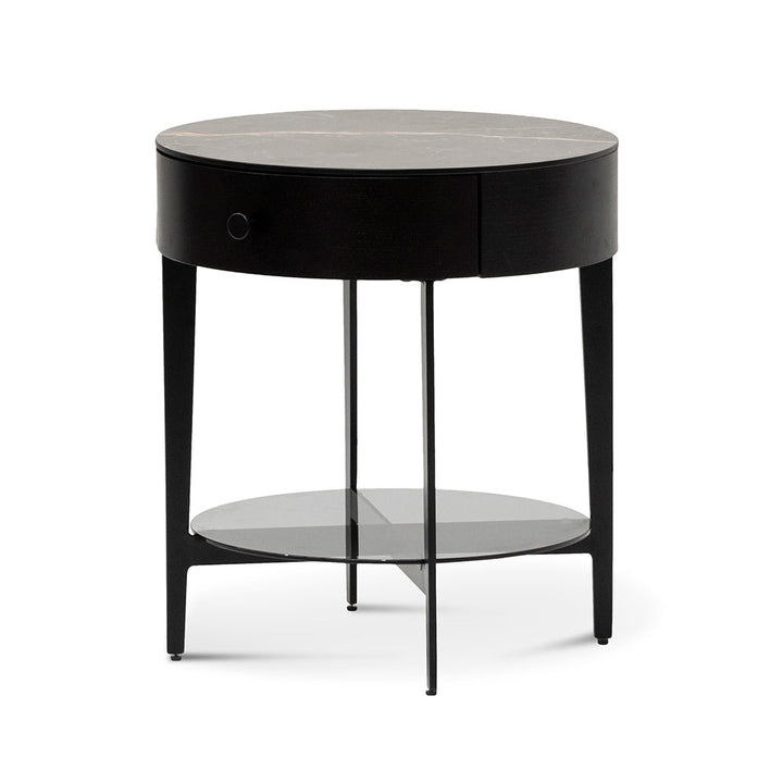 Tetbury Round Side Table - Black