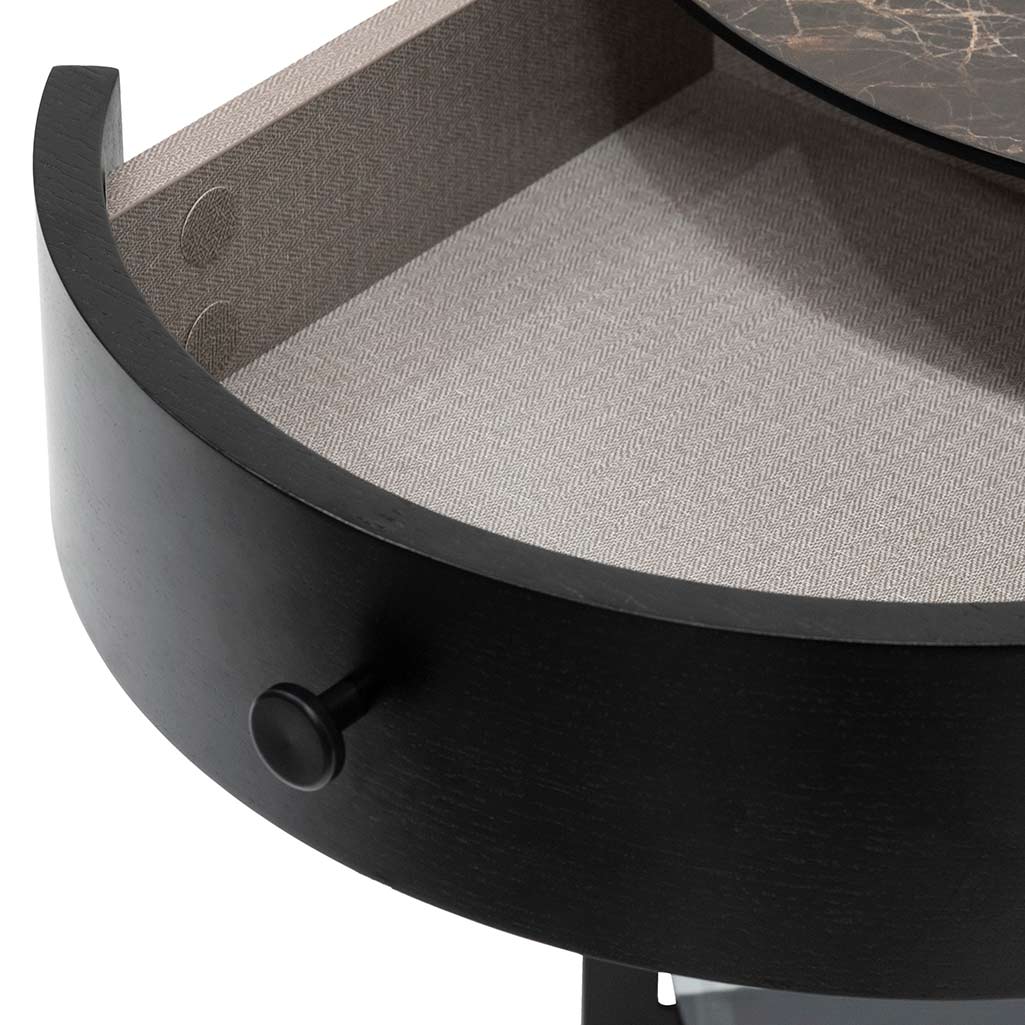 Tetbury Round Side Table - Black