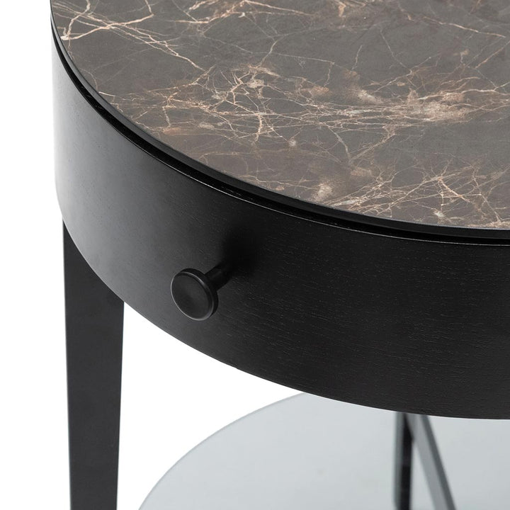 Tetbury Round Side Table - Black