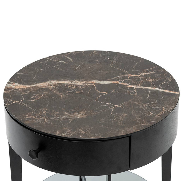 Tetbury Round Side Table - Black