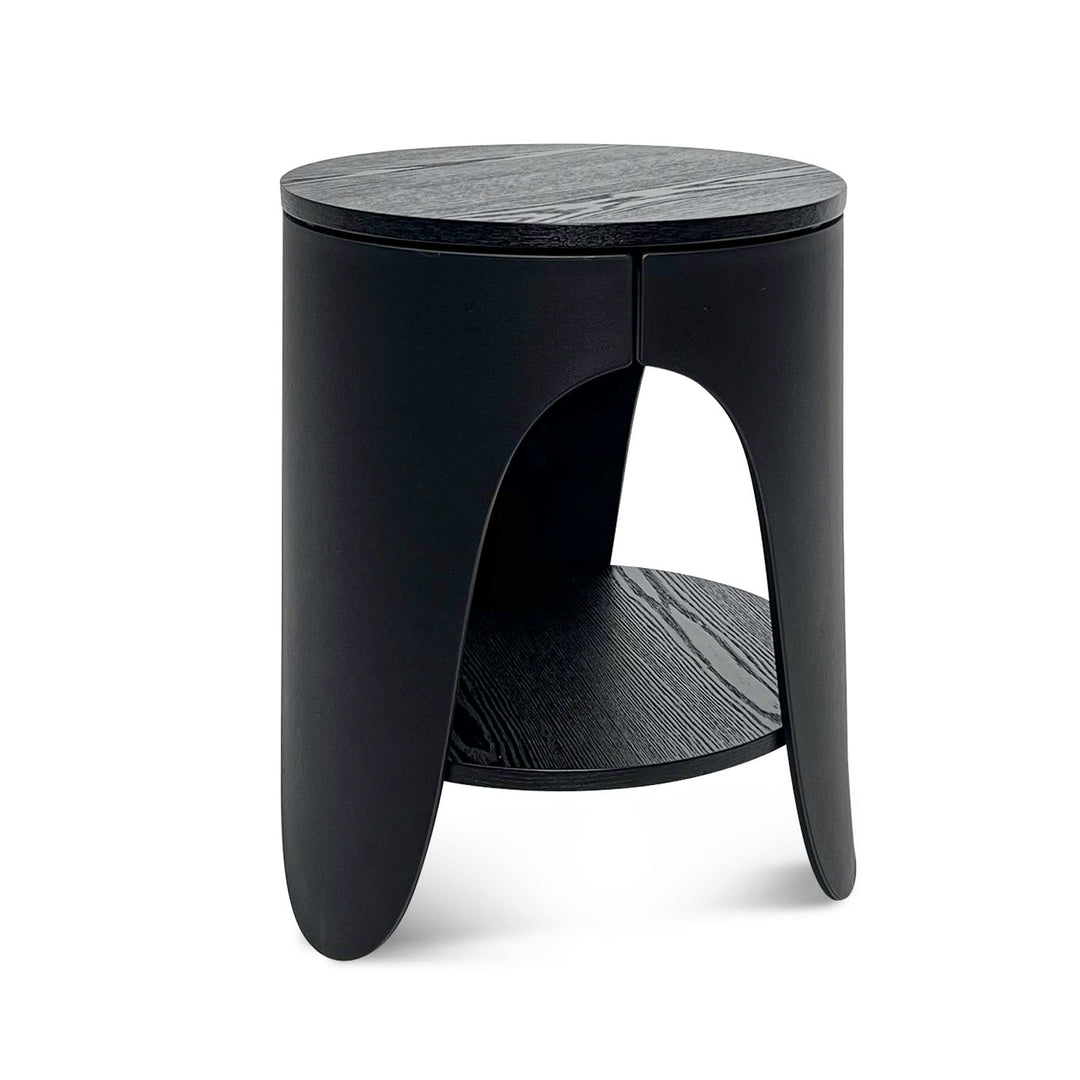 Folkestone Round Side Table - Full Black