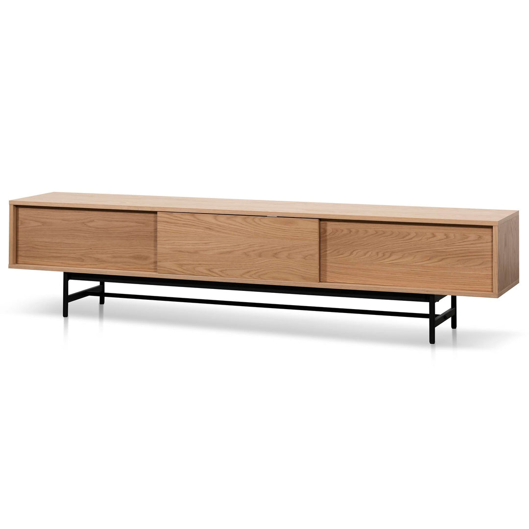 Milford 2.1m Wooden aEntertainment TV Unit - Natural