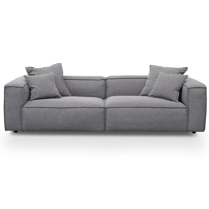 Broadway 4 Seater Sofa with Cushion and Pillow - Graphite Grey