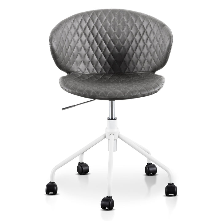 Danbury Office Chair - Charcoal with White Base