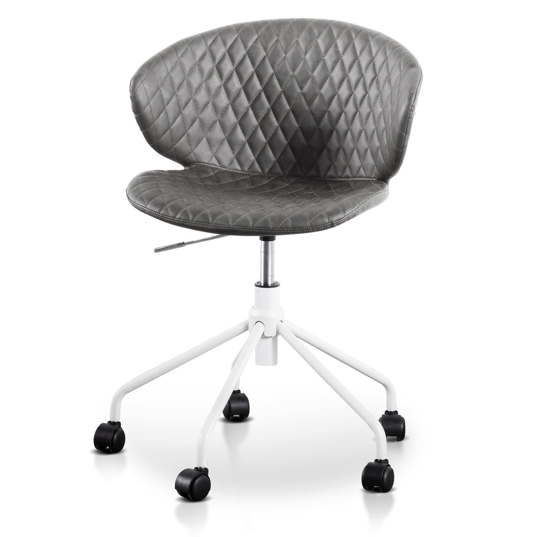 Danbury Office Chair - Charcoal with White Base