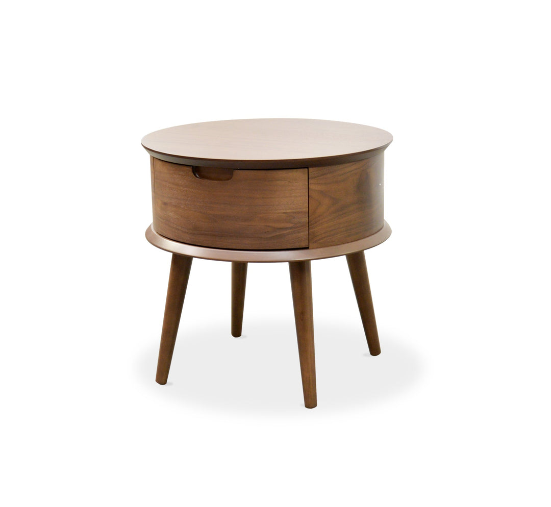 Tunbridge Round Side Table - Walnut