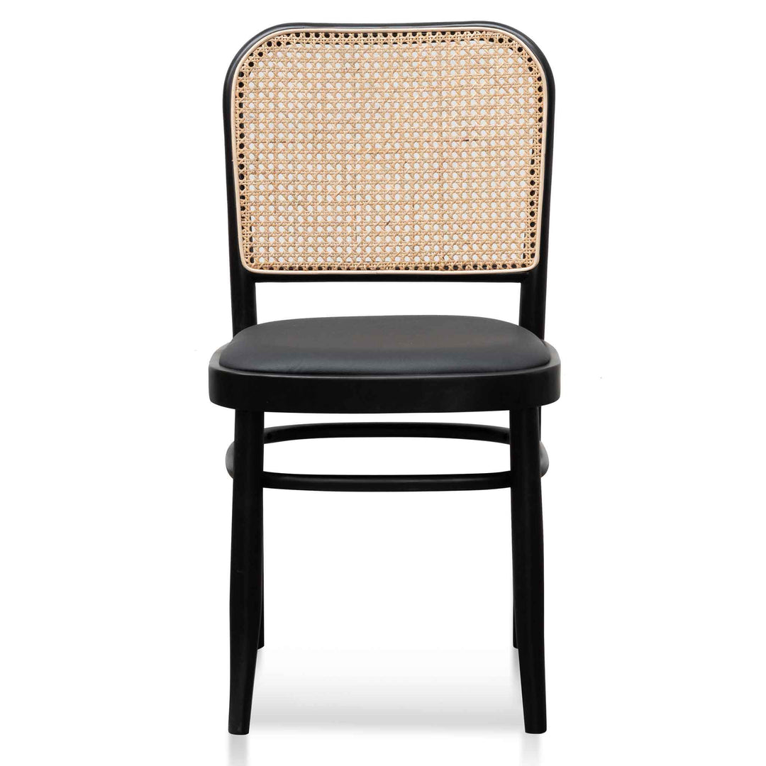 Folkestone Black Cushion Dining Chair - Natural Rattan (Set of 2)