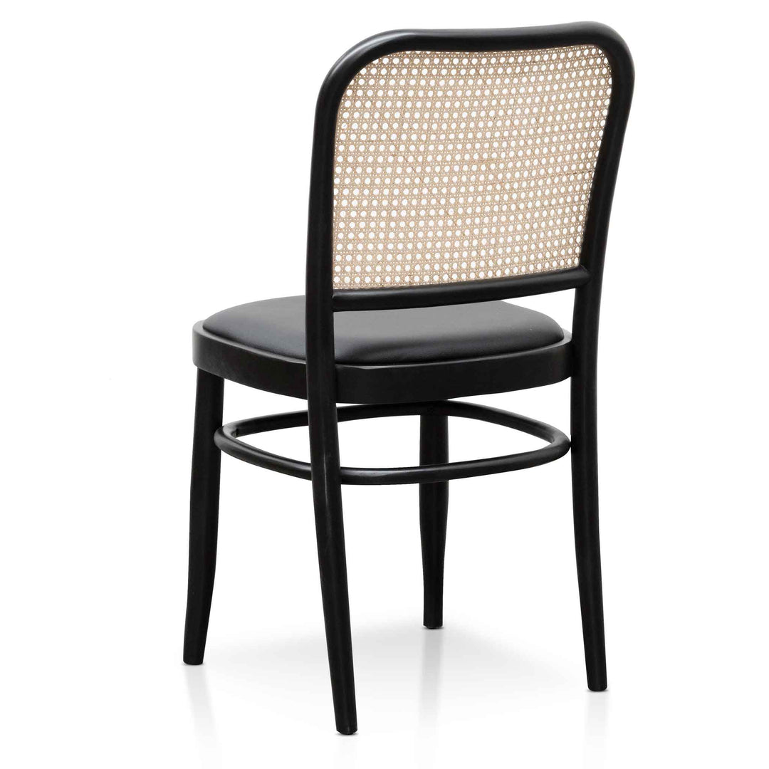 Folkestone Black Cushion Dining Chair - Natural Rattan (Set of 2)