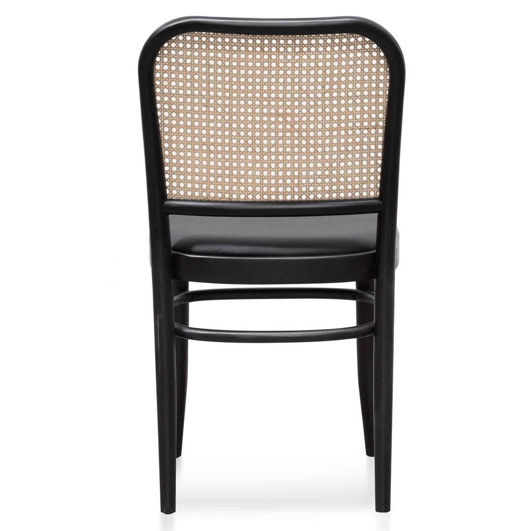 Folkestone Black Cushion Dining Chair - Natural Rattan (Set of 2)