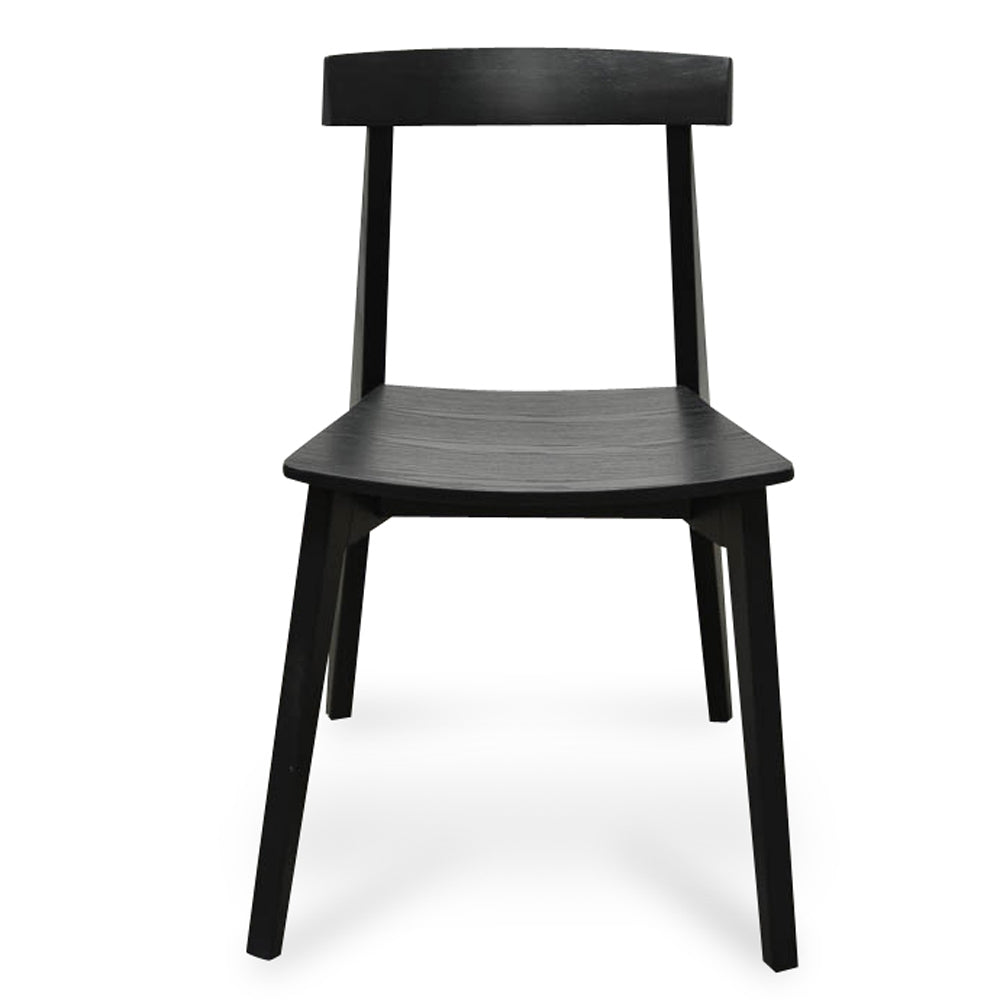 Aubrey Ash Wood Dining Chair - Black (Set of 2)