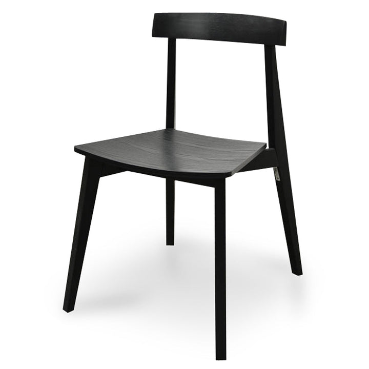 Aubrey Ash Wood Dining Chair - Black (Set of 2)