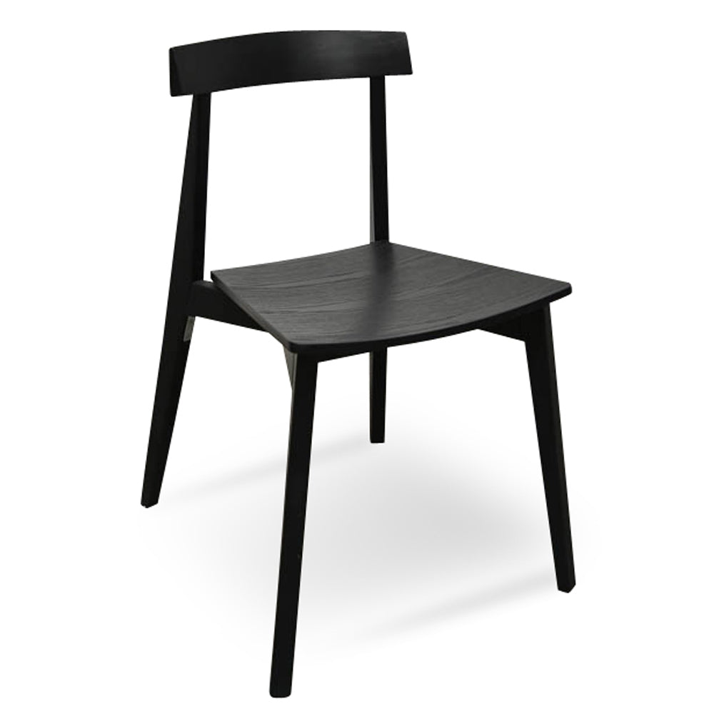 Aubrey Ash Wood Dining Chair - Black (Set of 2)