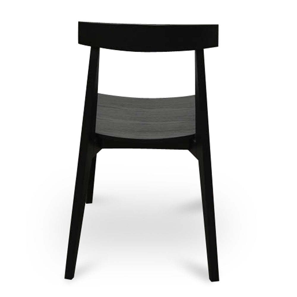 Aubrey Ash Wood Dining Chair - Black (Set of 2)