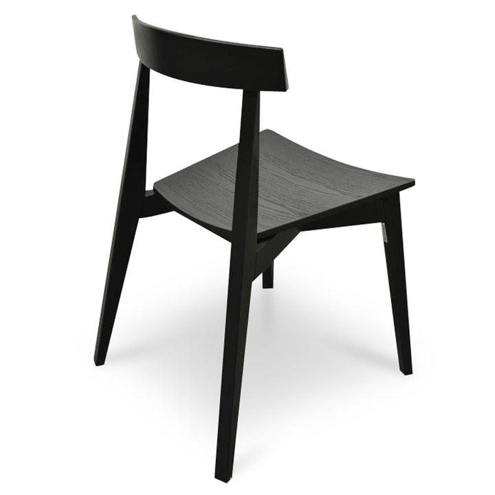 Aubrey Ash Wood Dining Chair - Black (Set of 2)